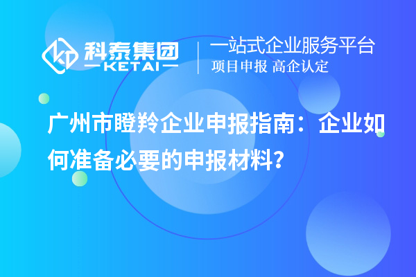 廣州市瞪羚企業(yè)申報指南：企業(yè)如何準備必要的申報材料？