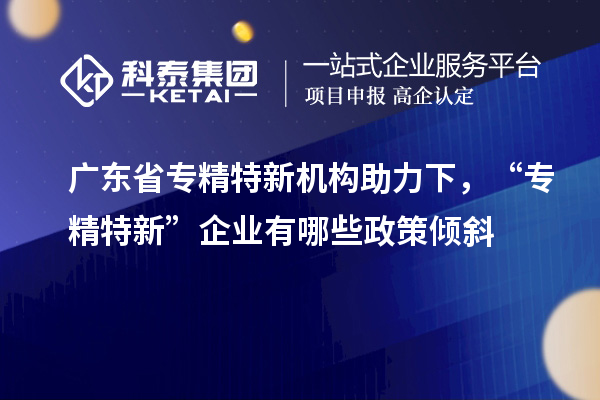 廣東省專精特新機構助力下，“專精特新” 企業(yè)有哪些政策傾斜