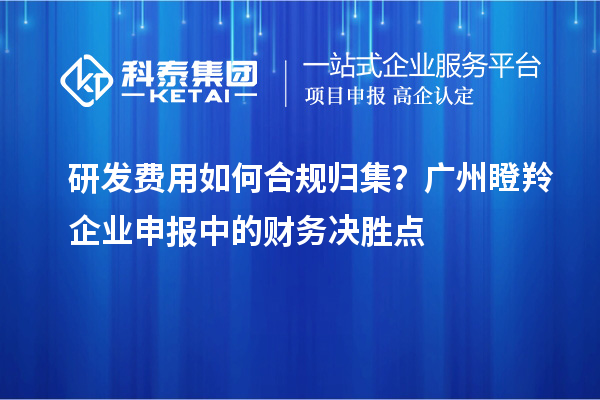 研發(fā)費用如何合規(guī)歸集？廣州瞪羚企業(yè)申報中的財務決勝點